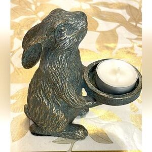 VTG Pier 1 Spring Easter Bunny Tea Light Holder/candlelight Standing 5”